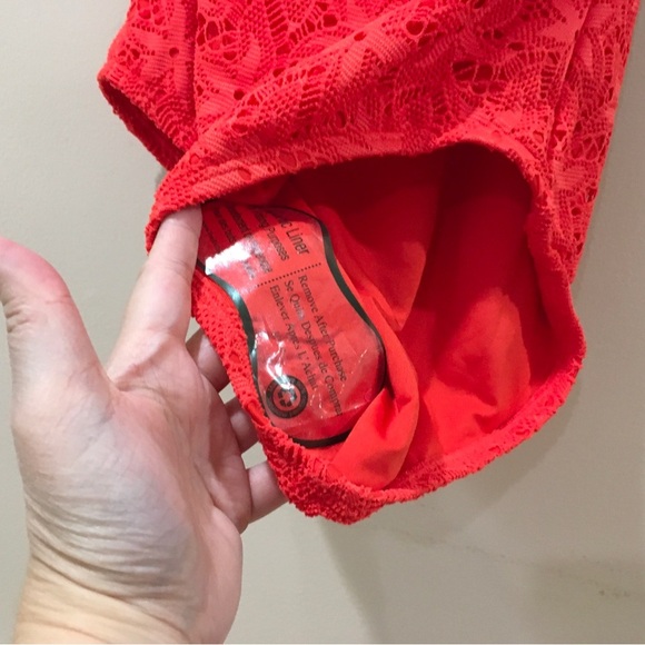 New Vince Camuto Swim Tangerine Orange One Piece SwimSuit Swimwear Size 10 - Picture 6 of 7